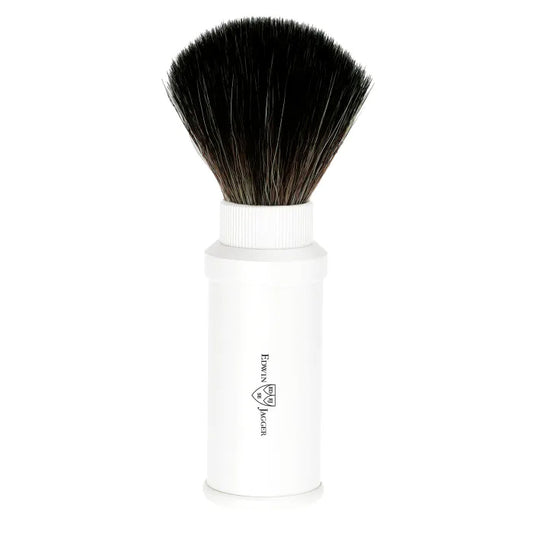 Edwin Jagger White Travel Shaving Brush (Black Synthetic) 21M538