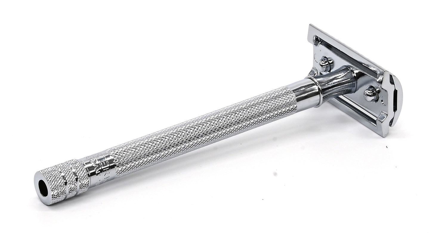 Safety Razor 24c Long Handle Chrome Plated
