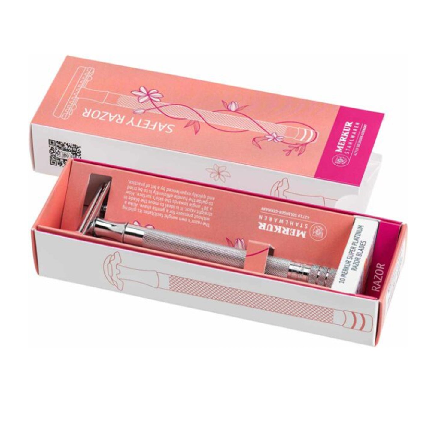 Safety Razor 24c Long Handle Chrome Plated