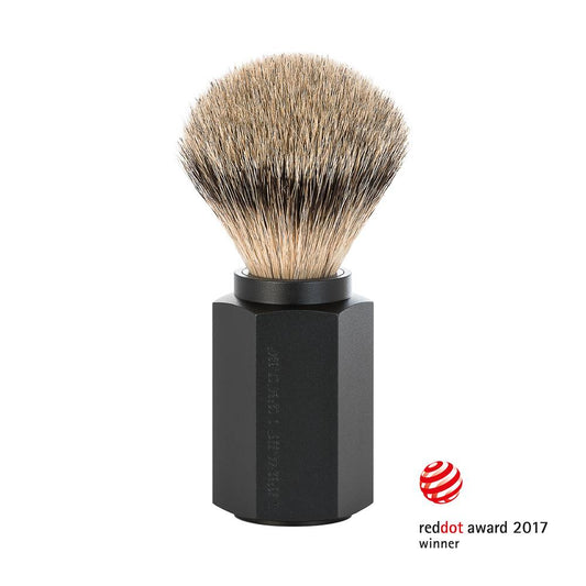 Hexagon Graphite Silvertip Badger Shaving Brush 091MHXGGRAPHITE_3864.jpg