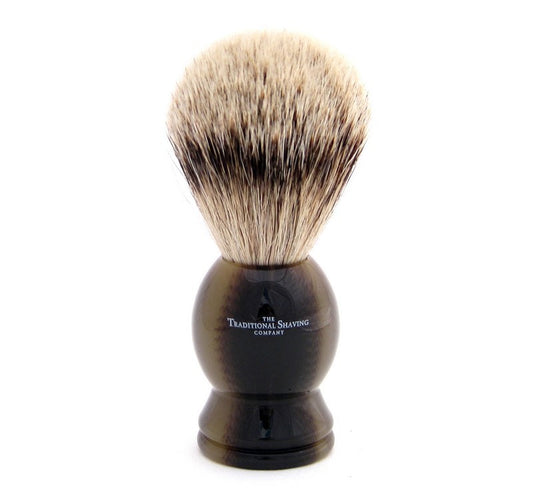 Horn Silver Tip Badger Shaving Brush 100_9.jpg