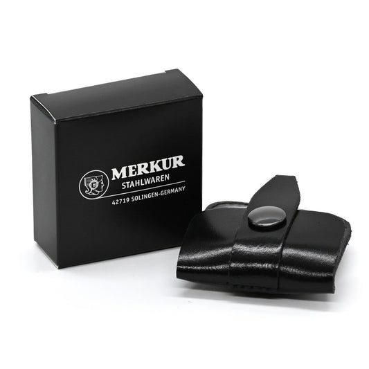 3 Piece Travel Safety Razor With Leather Case