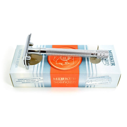 Long Handle Open Comb 25C Safety Razor Chrome