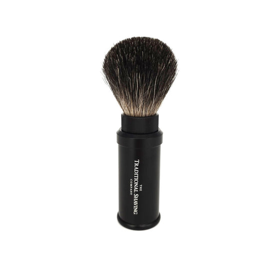 Ebony Pure Badger Travel Shaving Brush