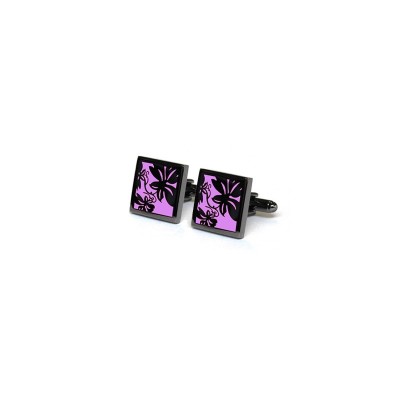 Purple Metal Vine Cufflinks
