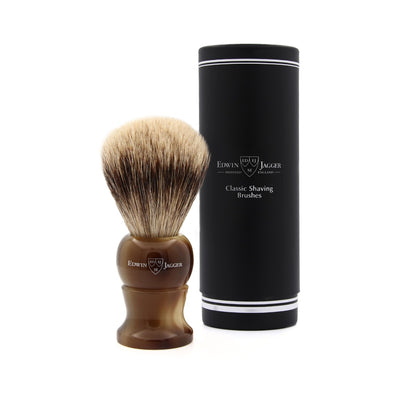 Super Badger Shaving Brush 1EJ282 Light Horn - Medium