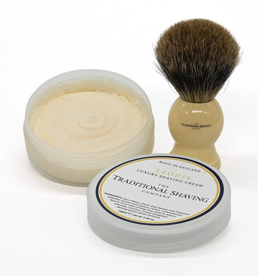 Leodis Brush and Shaving cream set