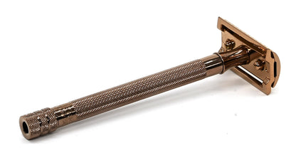 Safety Razor 24003PVD Long Handle Rose Gold Plated