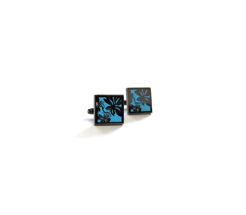Bright Blue Metal Vine Cufflinks_2445.jpg