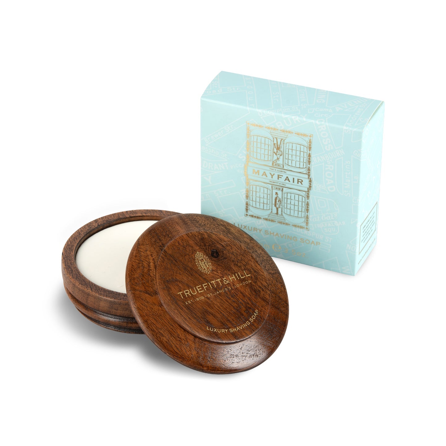 Mayfair Luxury Shaving Soap in Wooden Bowl 100g