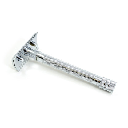 Long Handle Open Comb 25C Safety Razor Chrome