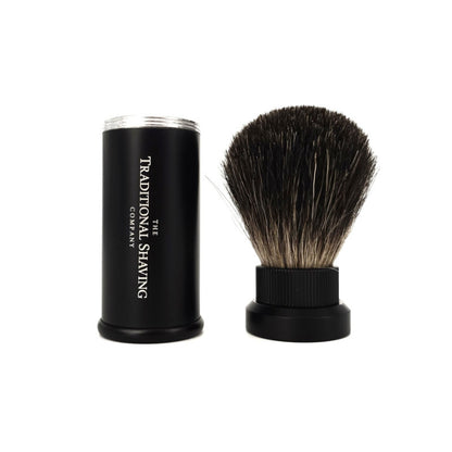 Ebony Pure Badger Travel Shaving Brush
