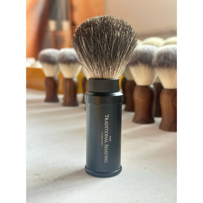 Ebony Pure Badger Travel Shaving Brush