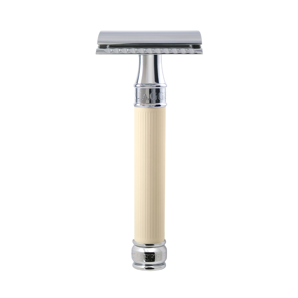 DE Razor Ivory Rubber Coated DE87RC14BL