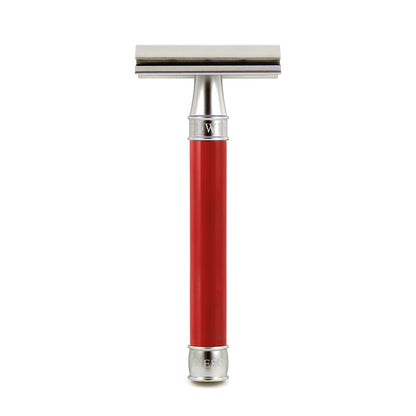 DE 3ONE6 Stainless Steel Safety Razor Red DESSGA1BL