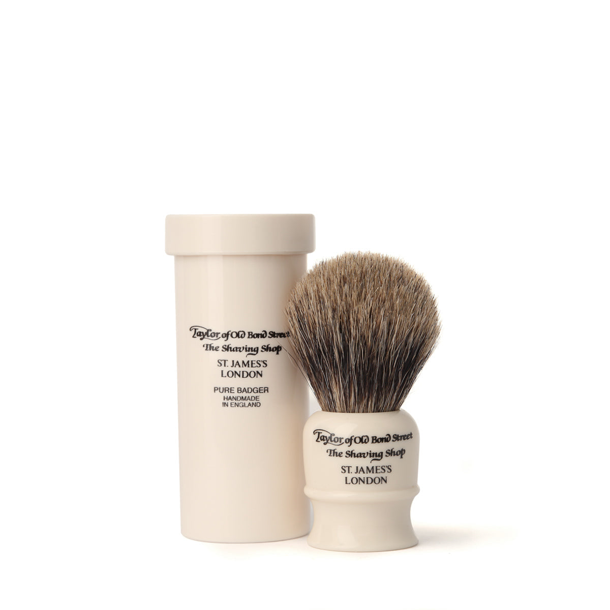 Pure Badger Travel Shaving Brush in Case Black