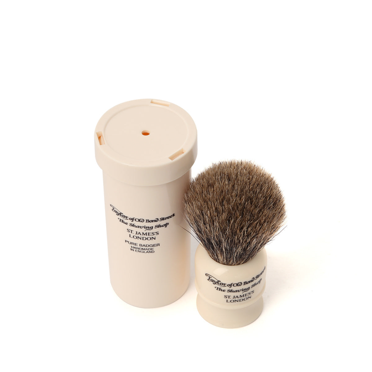 Pure Badger  Travel Shaving Brush in Case Ivory