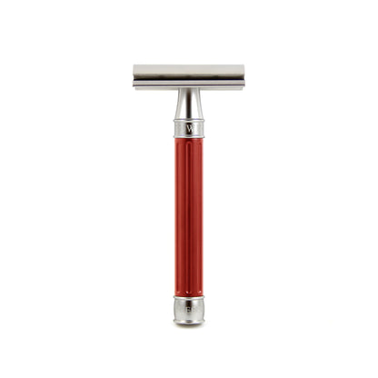 DE 3ONE6 Stainless Steel Safety Razor Red DESSGA1BL